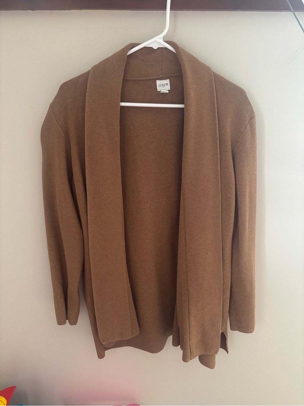 J.Crew Open Front Camel Brown Cardigan XXL